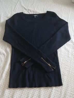Premise Studio Navy Ribbed Top